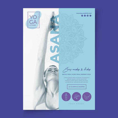 Asana Yoga Poster Vector