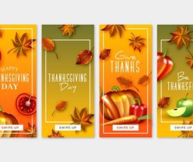 Banner thanksgiving greeting card vector