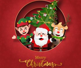 Beautiful Christmas card vector