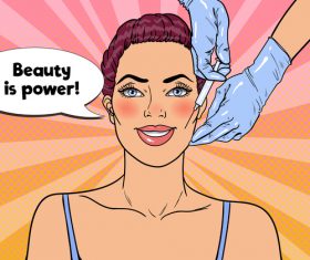 Beauty is power cartoon vector