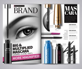 Beauty magazine cover vector