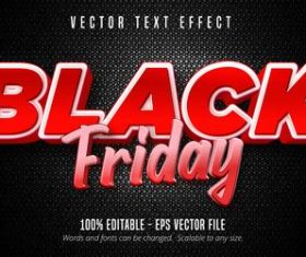 Black Friday editable font effect text vector