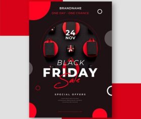 Black friday flyer vector
