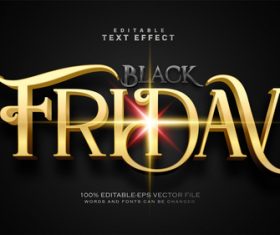 Black friday text effect in vector