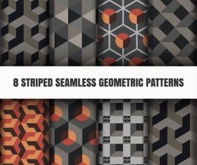 Black geometric seamless pattern vector