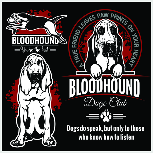 Bloodhound logo vector