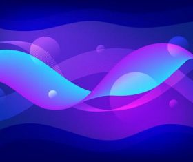 Blue and pink gradient fluid abstract background vector
