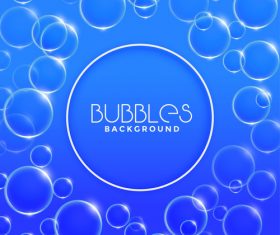 Blue bubbles background vector