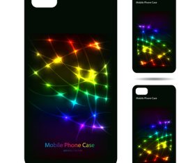 Bright abstract art pattern phone cases cover vector