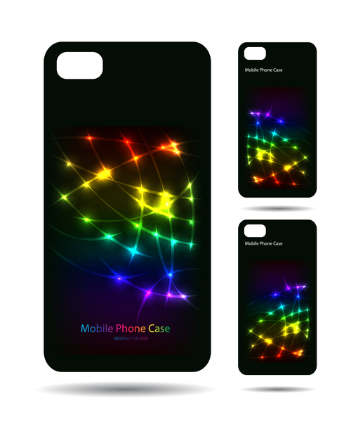 Bright abstract art pattern phone cases cover vector