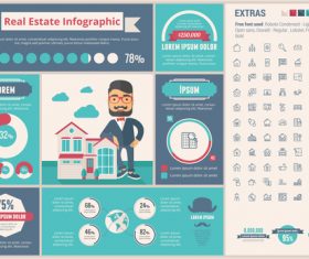 Building sales infographic vector