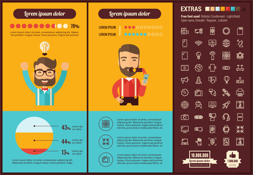 Business golden idea infographic vector