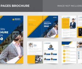 Business outlook brochure vector