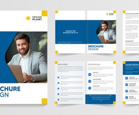 Business team brochure vector