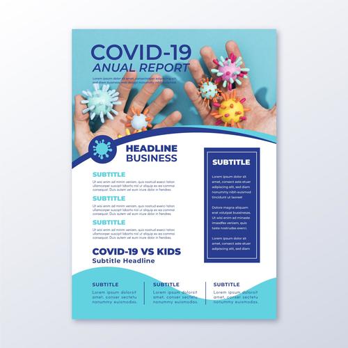 COVID-19 anual report vector