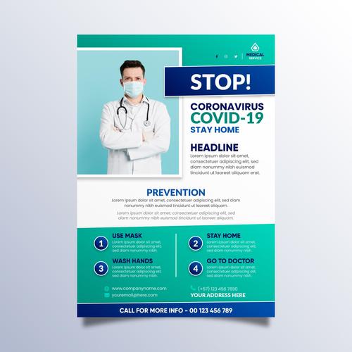 COVID-19 doctors warning vector