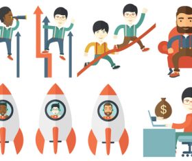 Cartoon business people vector