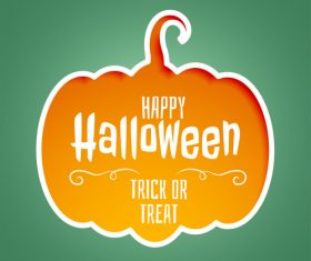 Cartoon pumpkin background halloween card vector