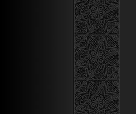 Carved Islamic black decoration pattern vector