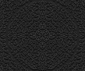 Carved flower pattern vector