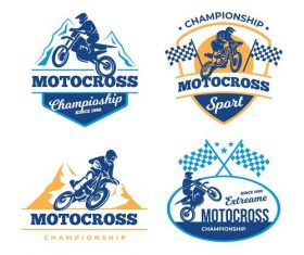 Championship motocross logo vector