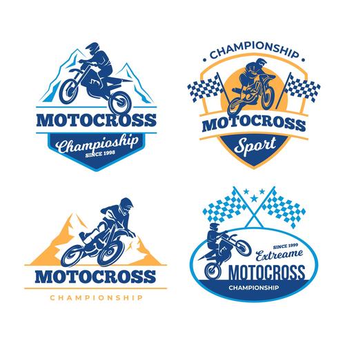 Championship motocross logo vector