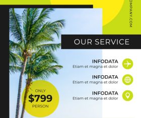 Cheapest travel flyer vector