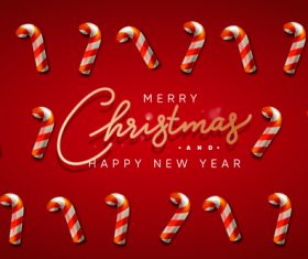 Christmas candy background vector