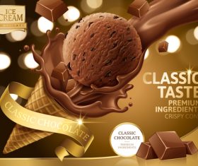 Classic taste chocolate ad vector