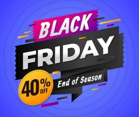 Color flyer black friday vector