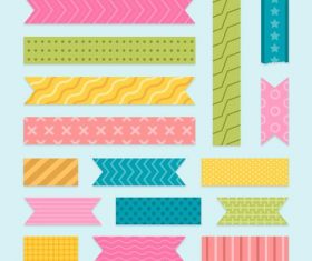 Color washi tape vector