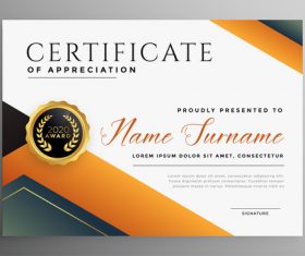 Certificate cover template vector material 03 free download