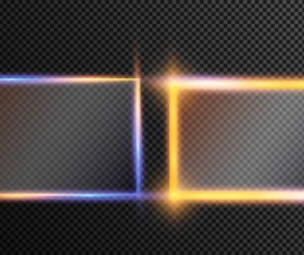 Colorful glowing frame vector