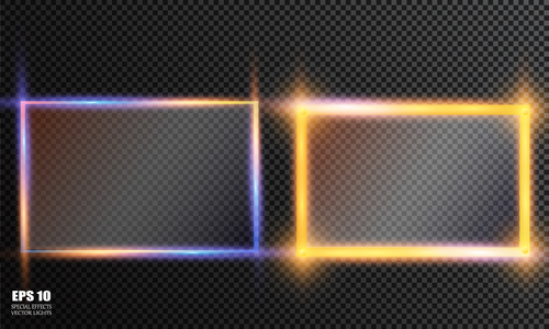 Colorful glowing frame vector