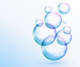 Colorful soap bubbles background vector