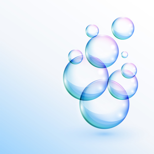 Colorful soap bubbles background vector