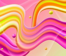 Colorful sphere and fluid abstract background vector