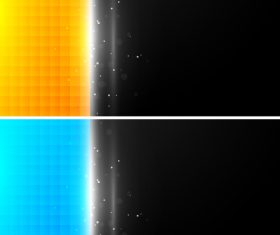 Colorful squares vector on black background