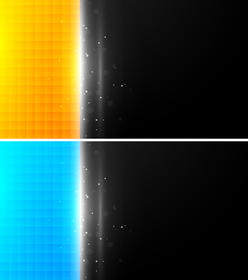 Colorful squares vector on black background