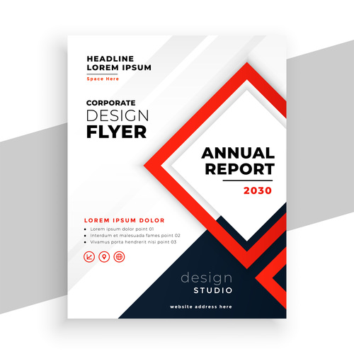 Company annual report vector