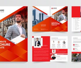 Company image spokesperson brochure vector