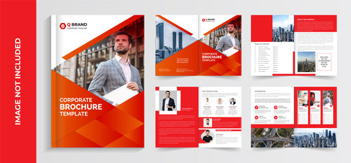 Company image spokesperson brochure vector