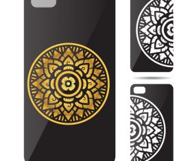 Complex circular art pattern phone cases cover vector