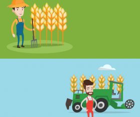 Crops flat design vector