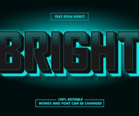 Dark green font text effect in vector