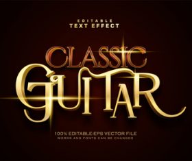 Dark red and golden font text effect in vector