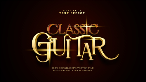 Dark red and golden font text effect in vector