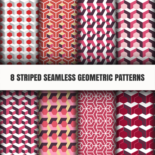 Dark red seamless geometric pattern vector