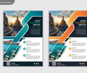 Design flyer travel brochure vector