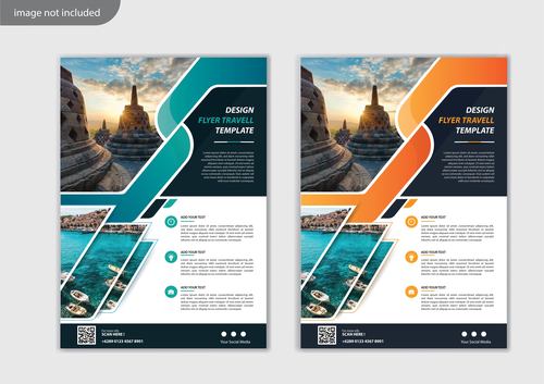 Design flyer travel brochure vector